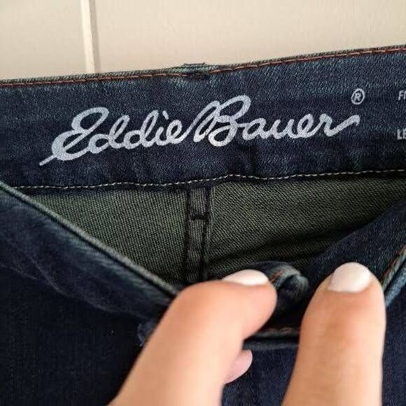 Eddie Bauer Women's Slightly Curvy Slim Straight Denim Pants Blue Size 10 - Picture 4 of 7